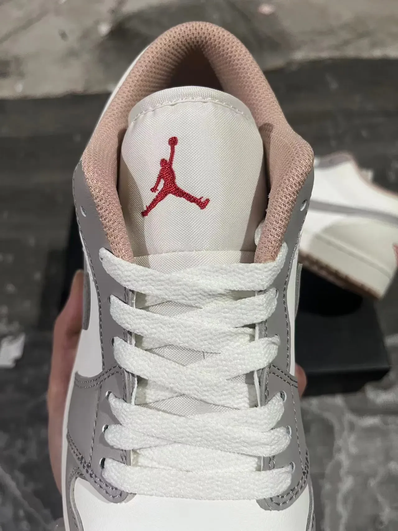 Nike Air Jordan 1 Low White Gray Gum Lifestyle Sneakers 4