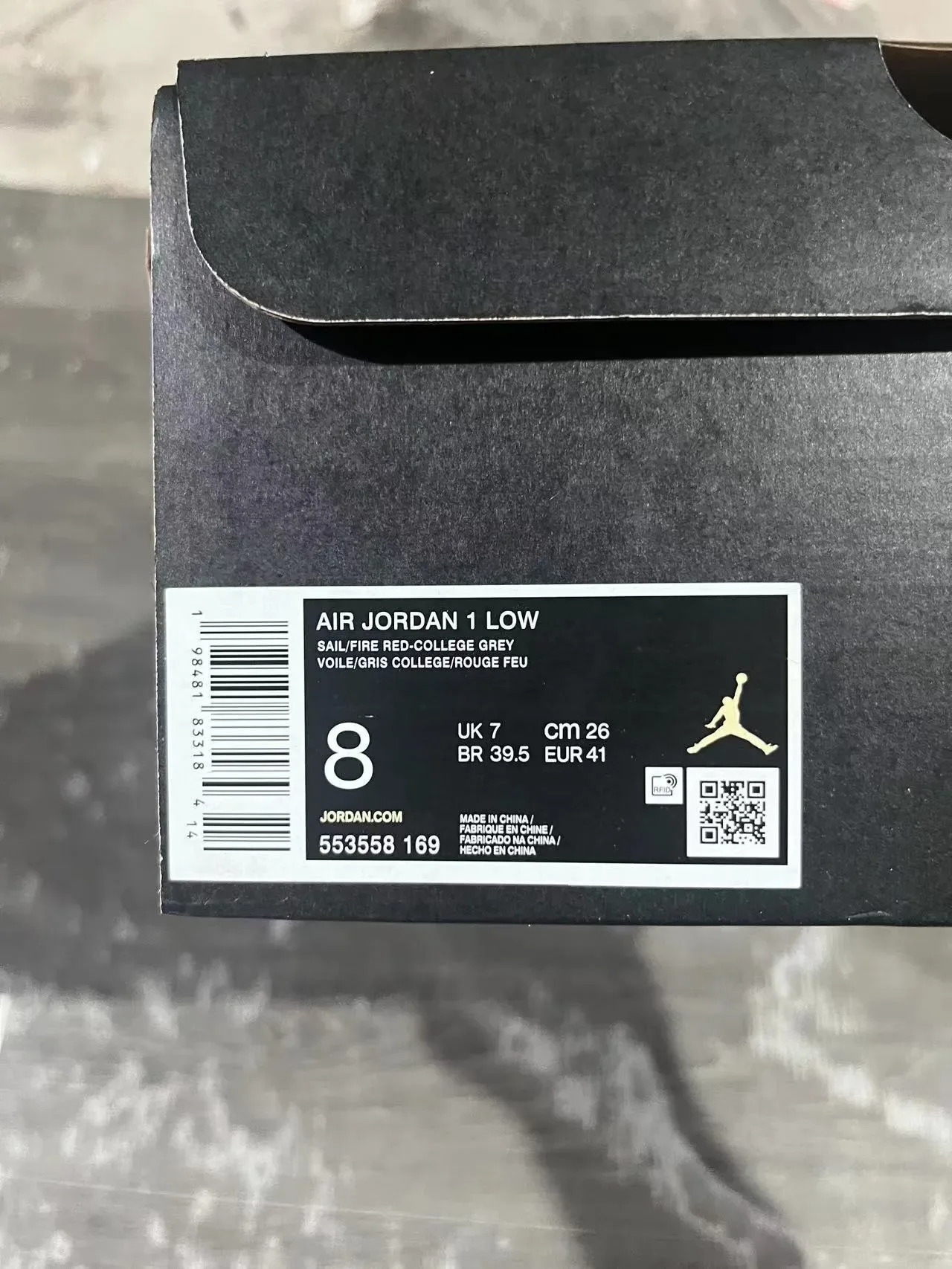 Nike Air Jordan 1 Low White Gray Gum Lifestyle Sneakers 10