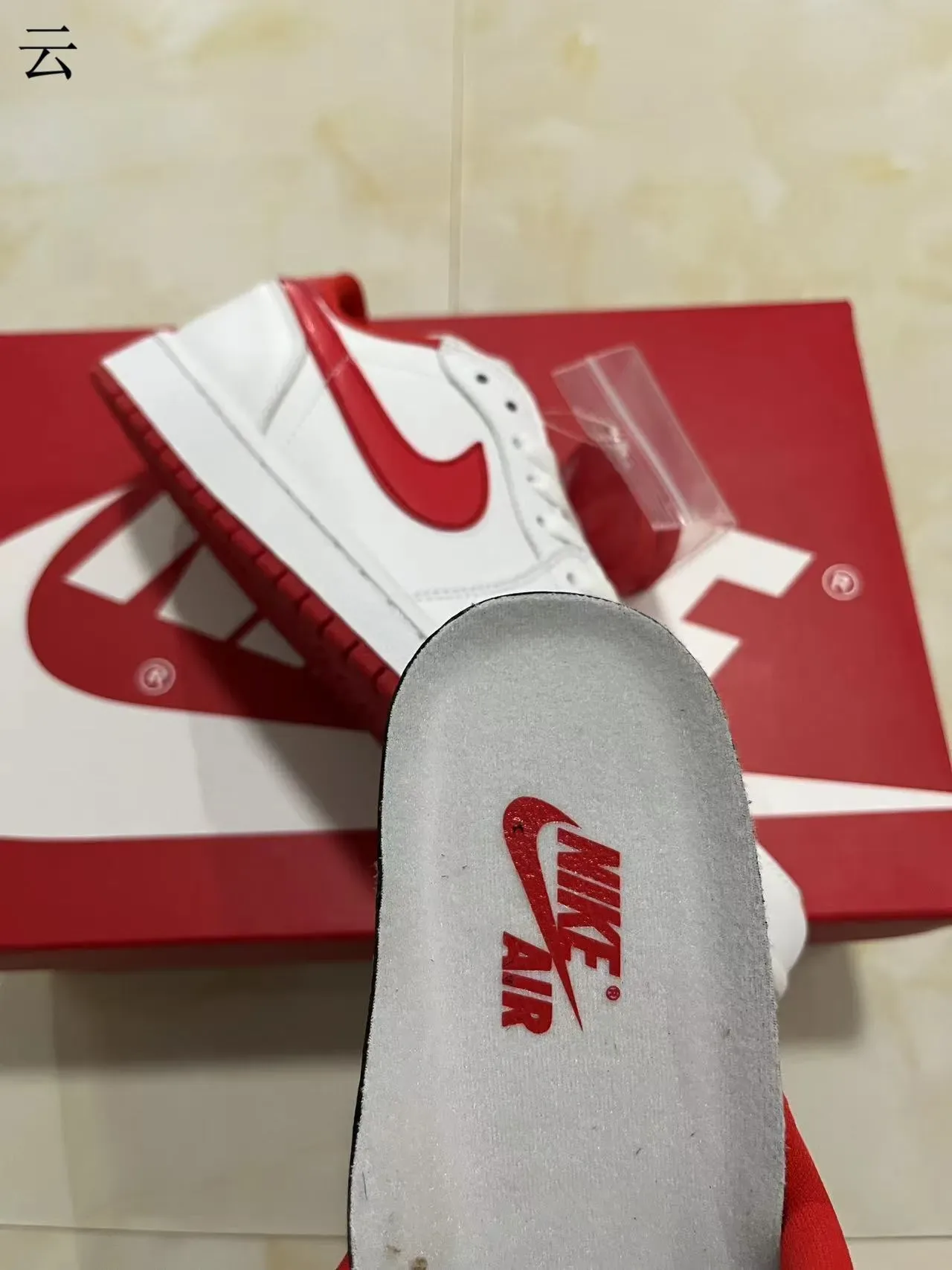 Nike Air Jordan 1 Low White Red Lifestyle Sneakers 10