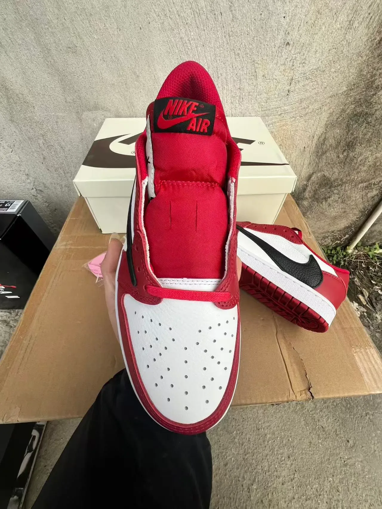 Nike Air Jordan 1 Red White Black Lifestyle Sneakers 3