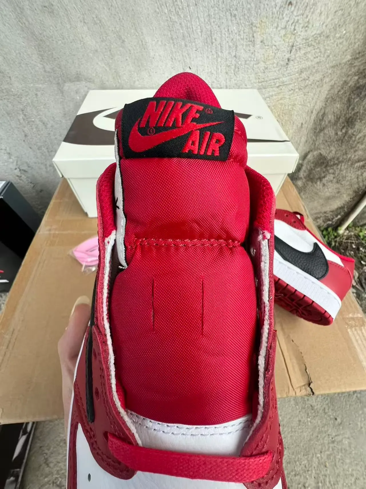 Nike Air Jordan 1 Red White Black Lifestyle Sneakers 4