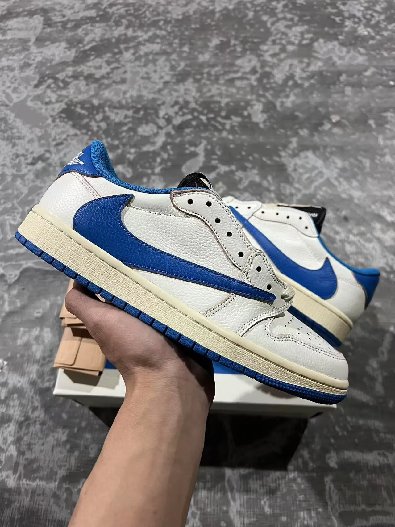 Nike Air Jordan 1 White Royal Blue Lifestyle Sneakers 2