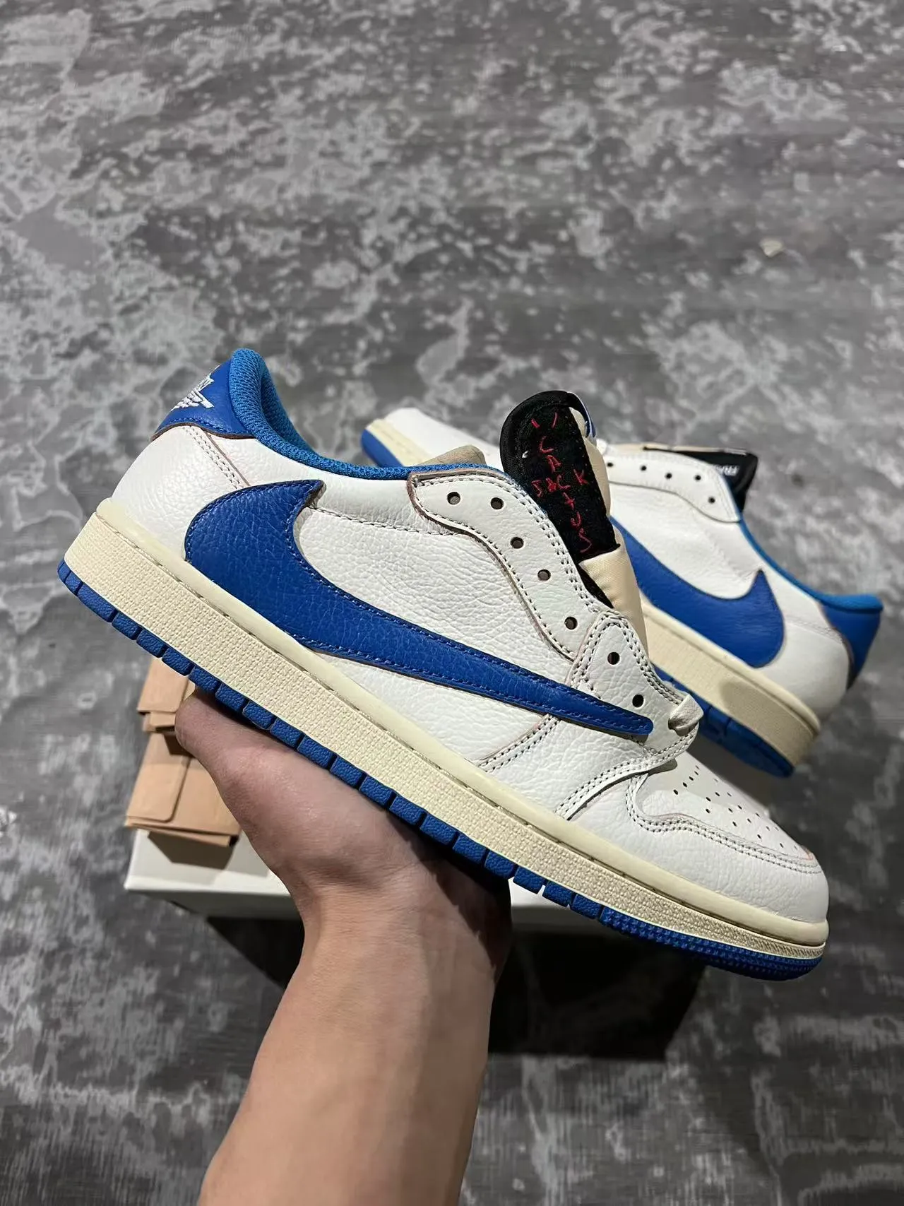 Nike Air Jordan 1 White Royal Blue Lifestyle Sneakers 3