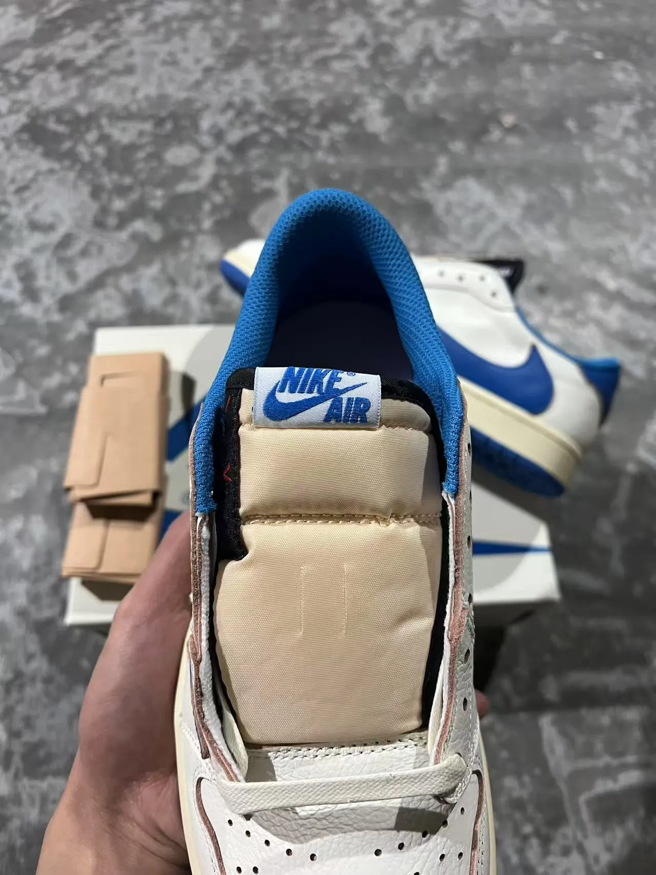 Nike Air Jordan 1 White Royal Blue Lifestyle Sneakers 5