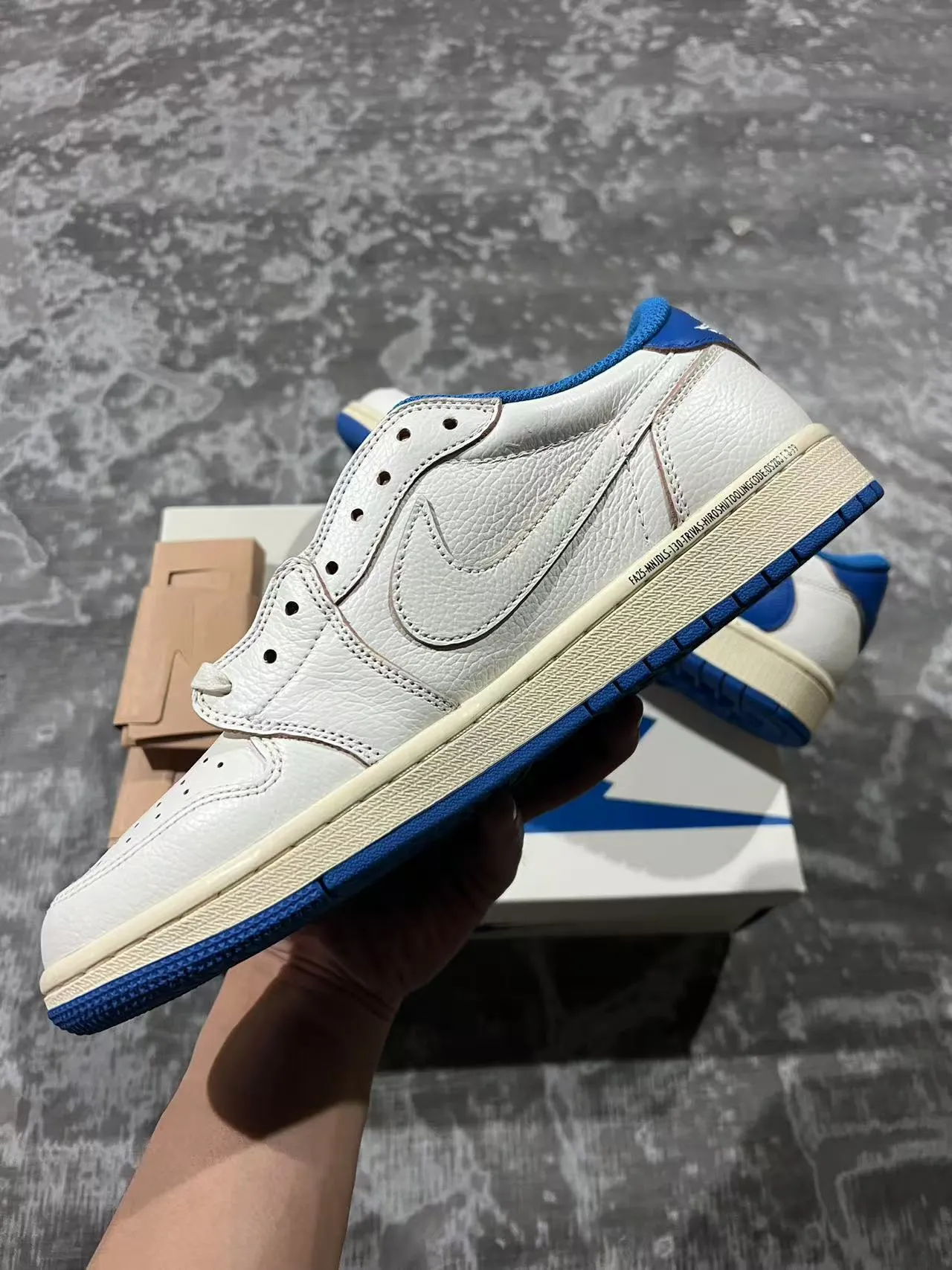 Nike Air Jordan 1 White Royal Blue Lifestyle Sneakers 6