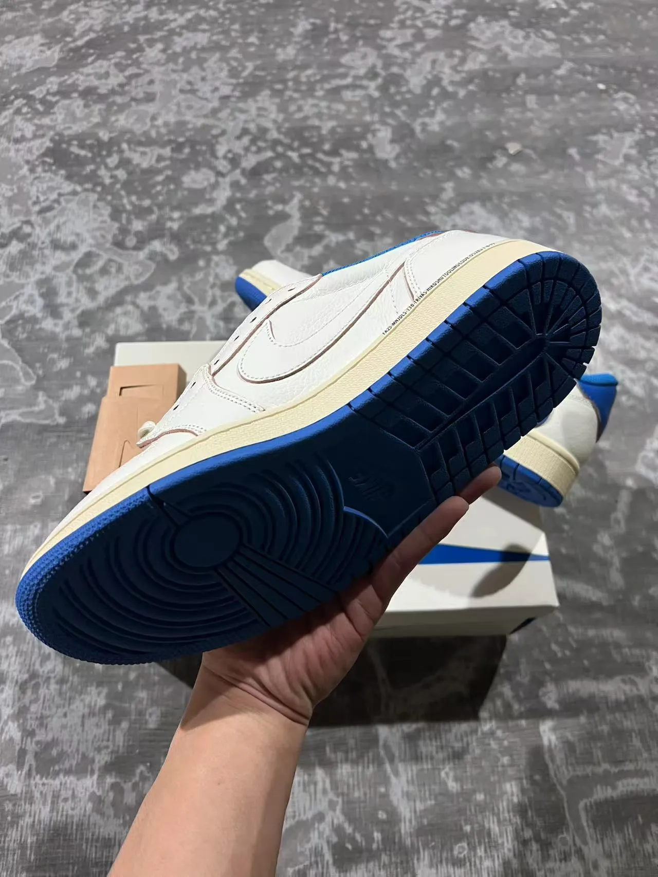 Nike Air Jordan 1 White Royal Blue Lifestyle Sneakers 7