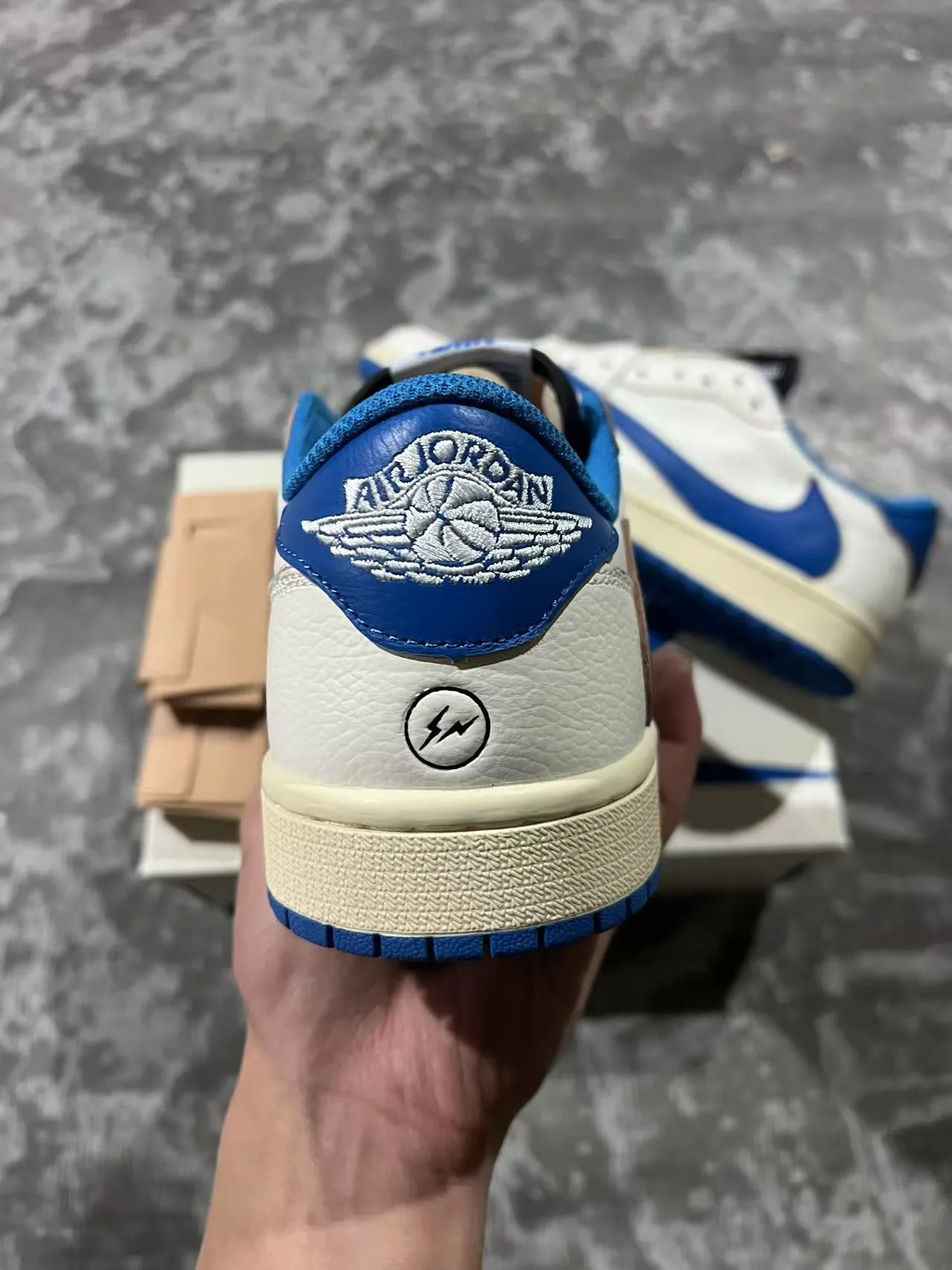 Nike Air Jordan 1 White Royal Blue Lifestyle Sneakers 8