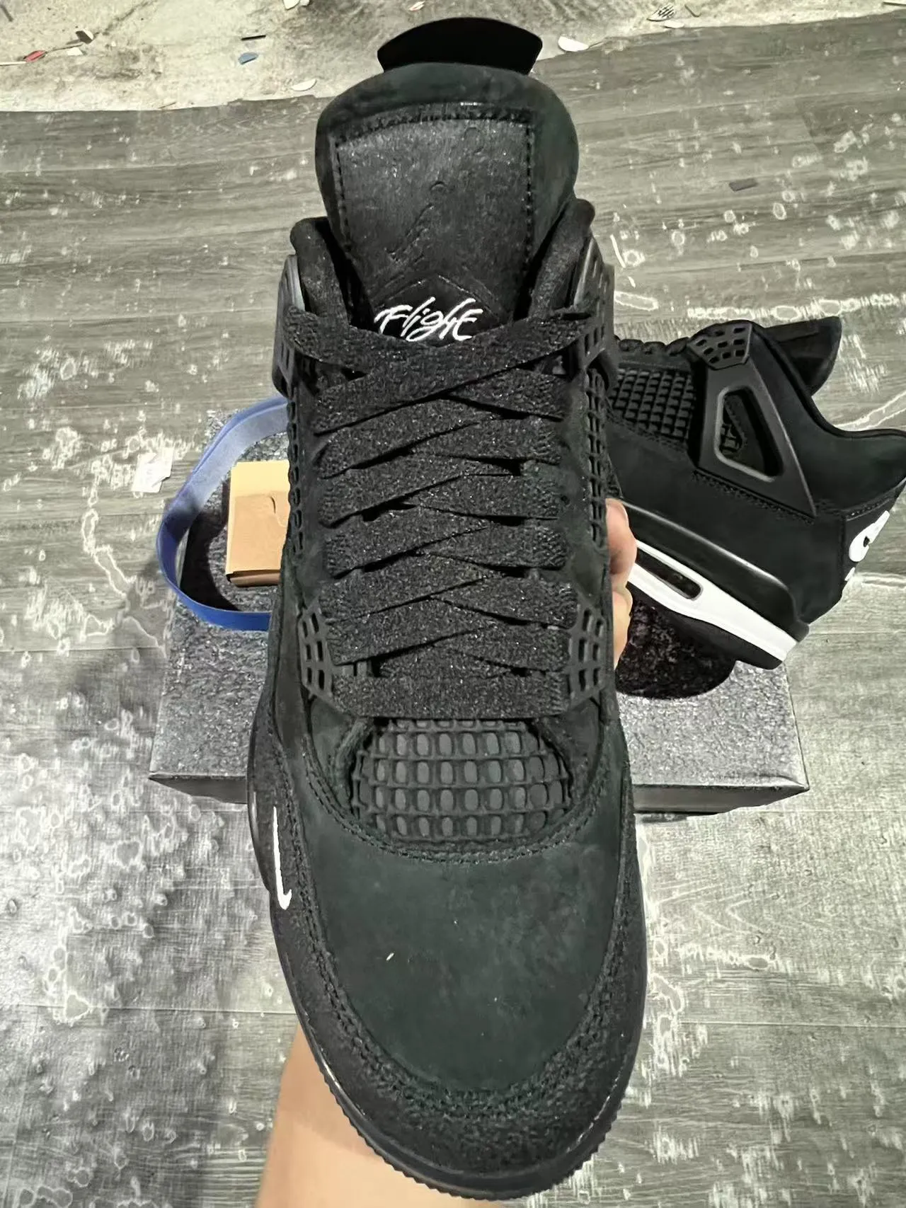 Nike Air Jordan 4 Black White Basketball Shoes 3