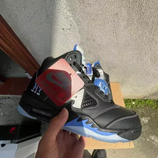 Nike Air Jordan 5 Black Blue White 篮球鞋