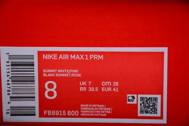 Nike Air Max 1 Corduroy Pink Orange Burgundy Lifestyle Sneakers 2