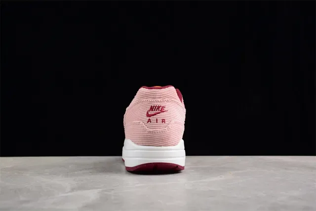Nike Air Max 1 Corduroy Pink Orange Burgundy Lifestyle Sneakers 9