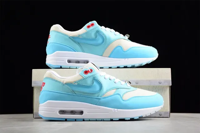Nike Air Max 1 Light Blue and White Lifestyle Sneakers 15