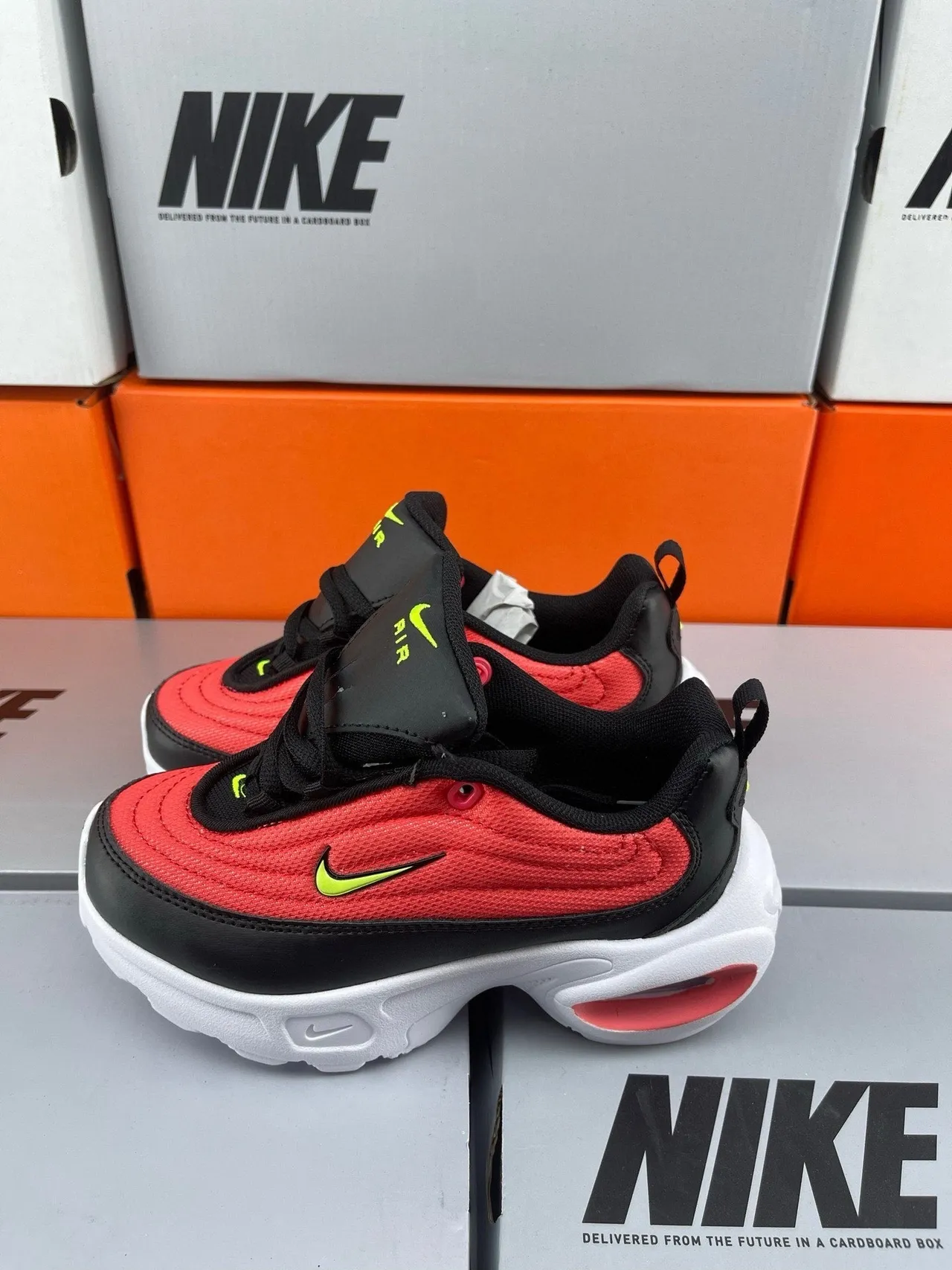 Nike Air Max 200 Neon Lime Green Black Chunky Sneakers 5