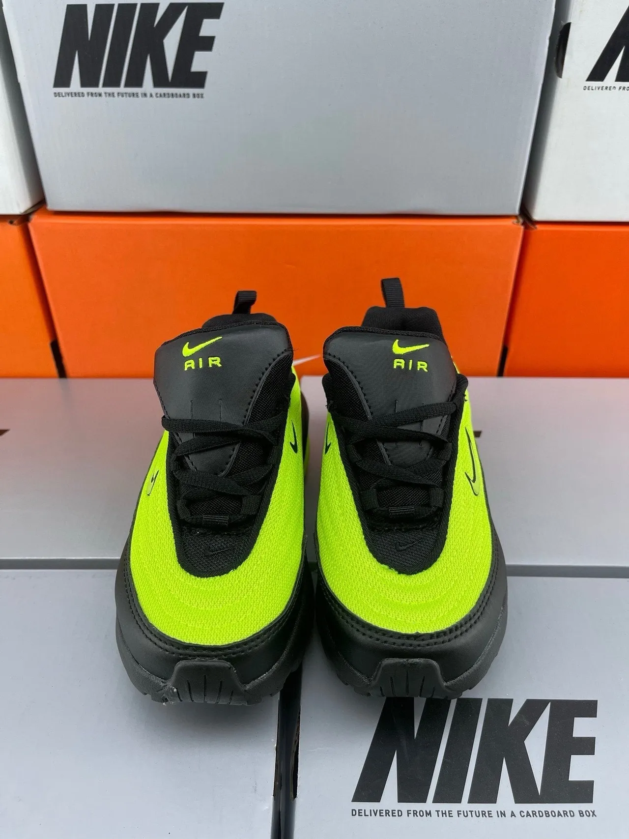 Nike Air Max 200 Neon Lime Green Black Chunky Sneakers 16