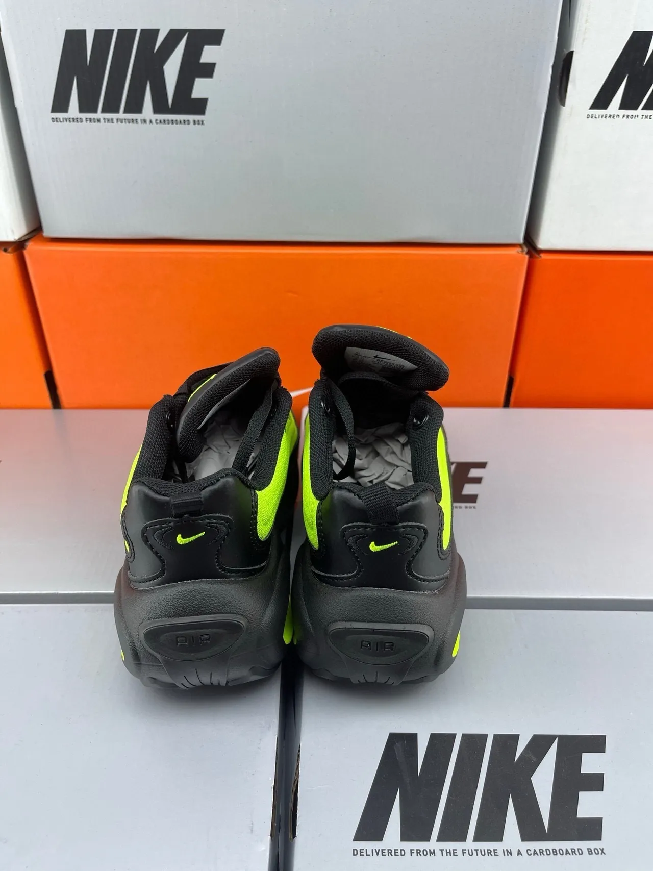 Nike Air Max 200 Neon Lime Green Black Chunky Sneakers 17