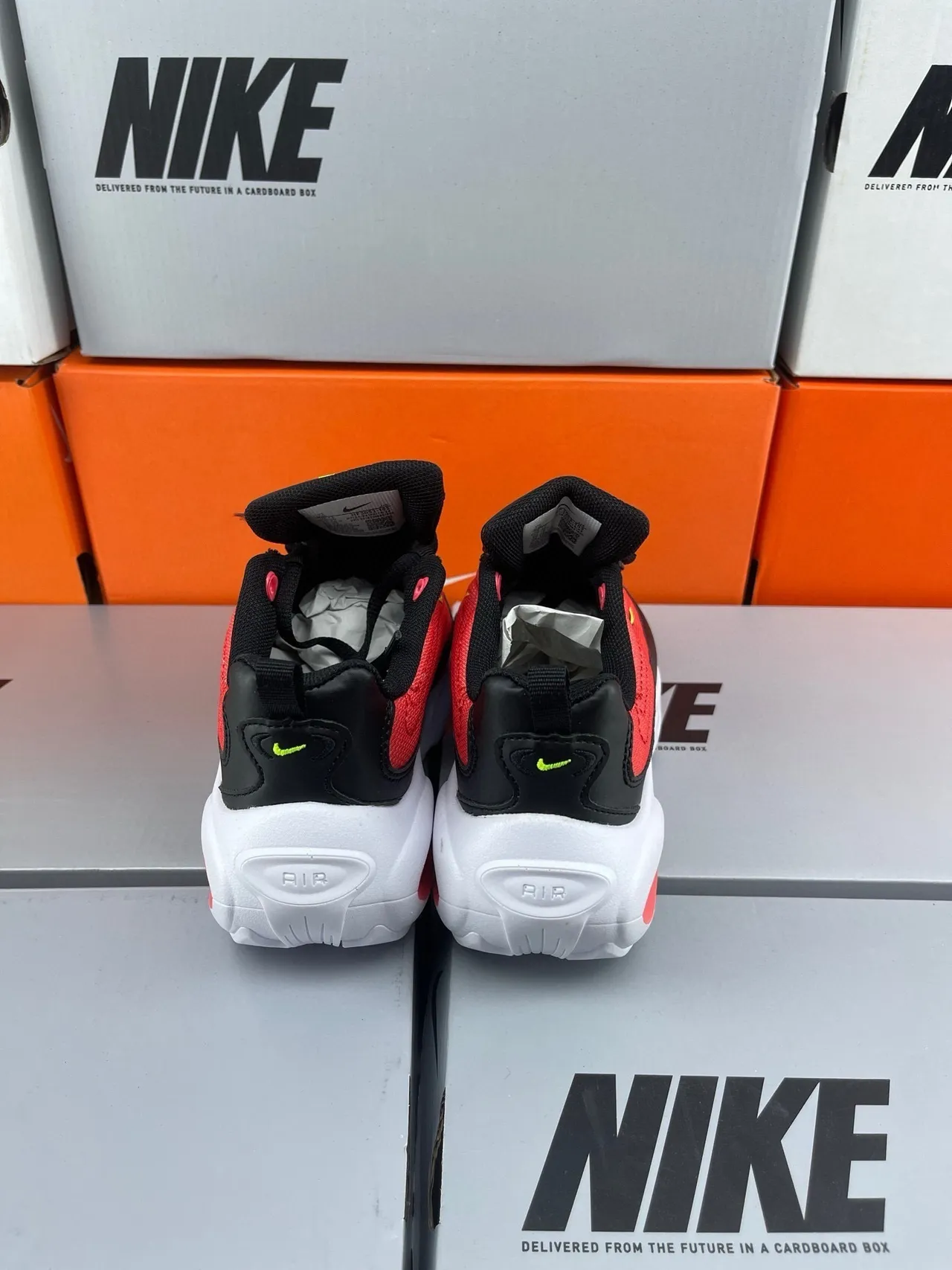 Nike Air Max 200 Neon Lime Green Black Chunky Sneakers 23