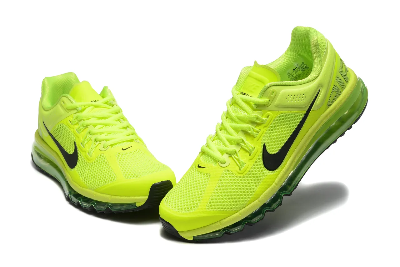 Nike Air Max 2013 Neon Lime Green Running Shoes 4