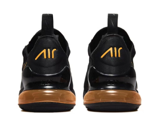Nike Air Max 270 Black and Metallic Orange Lifestyle Sneakers 3