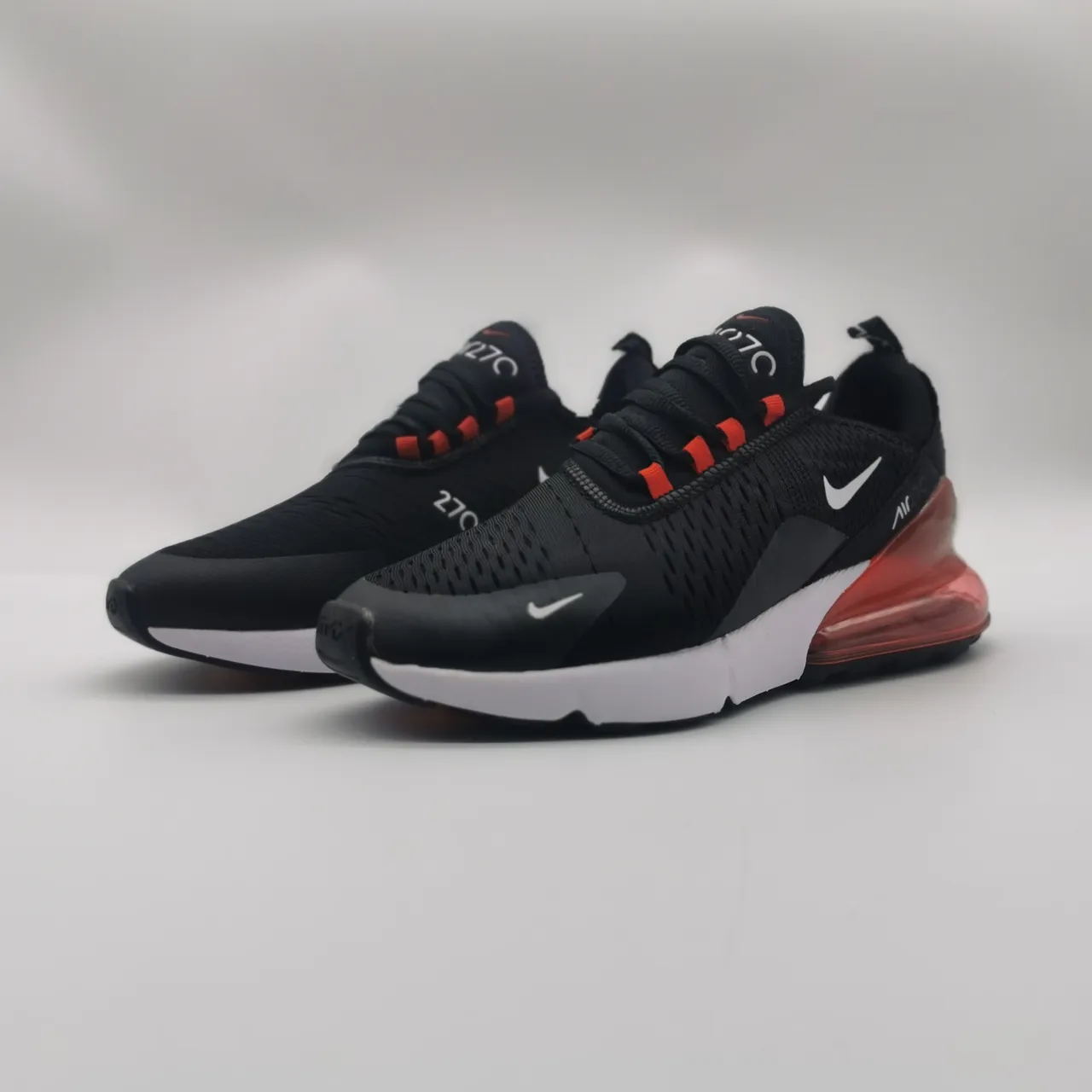 Nike Air Max 270 Black Red Orange Lifestyle Sneakers 6