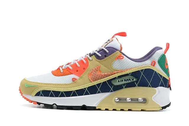 Nike Air Max 90 Multicolor Patchwork Lifestyle Sneakers 1