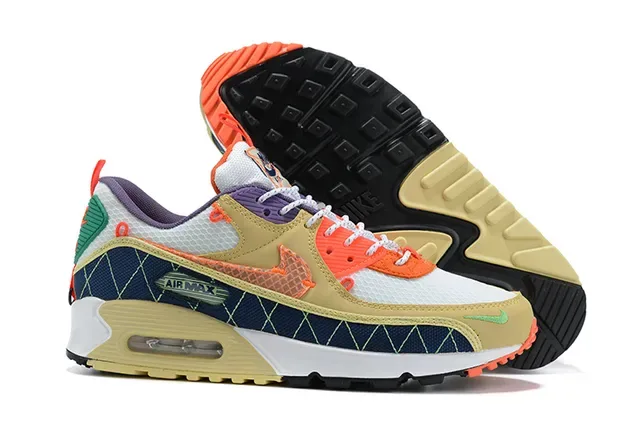 Nike Air Max 90 Multicolor Patchwork Lifestyle Sneakers 5