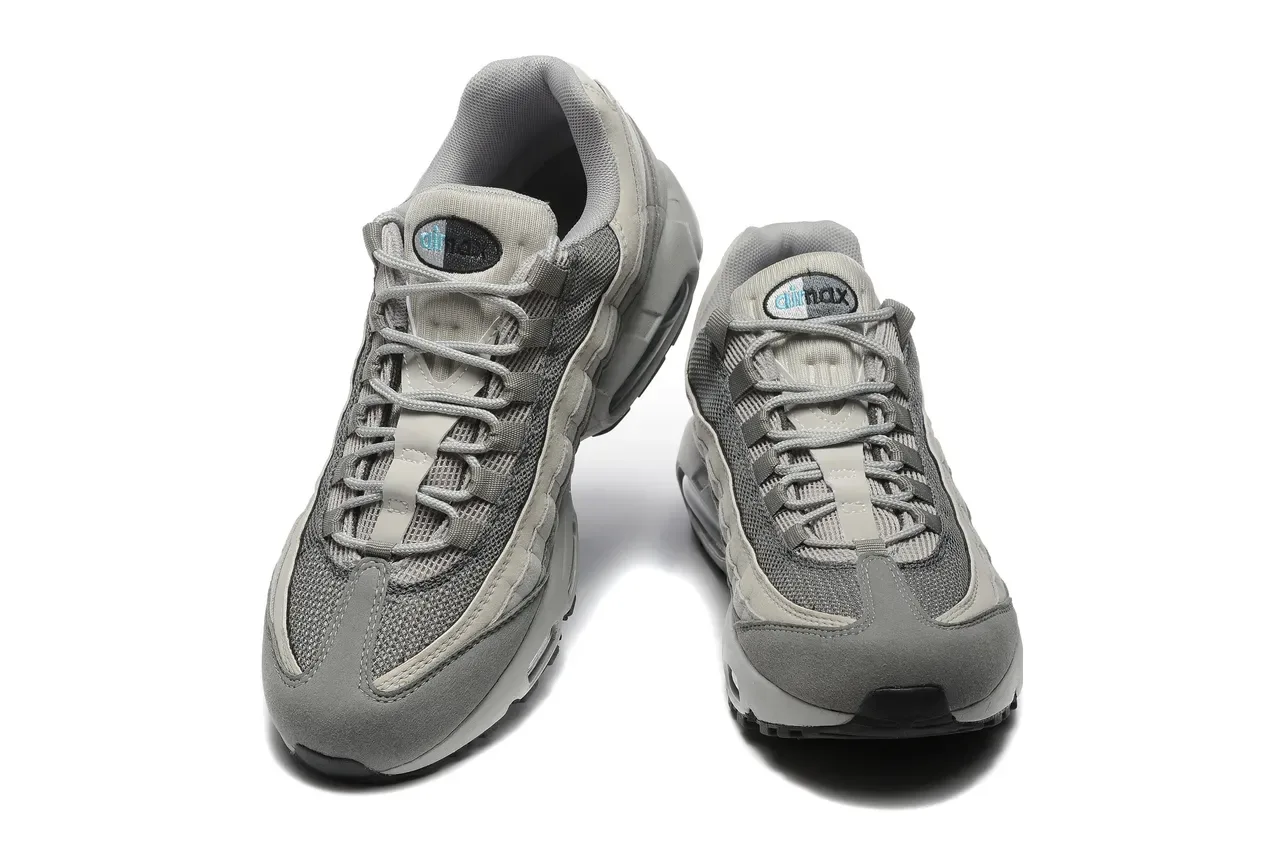 Nike Air Max 95 Gray and Teal Lifestyle Sneakers 4