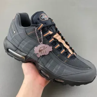 Nike Air Max 95 灰米色 绗缝鞋面 可见缓震 生活方式运动鞋