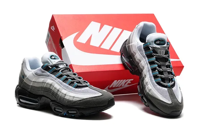 Nike Air Max 95 Gris Noir Teal Sneakers Lifestyle 2