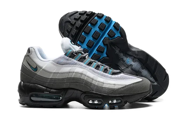 Nike Air Max 95 Gris Noir Teal Sneakers Lifestyle 4