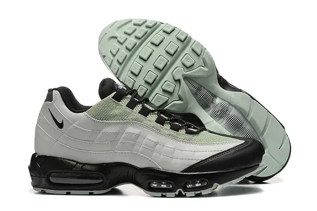 Nike Air Max 95 Gris Clair et Vert Pâle Chaussures Lifestyle 5
