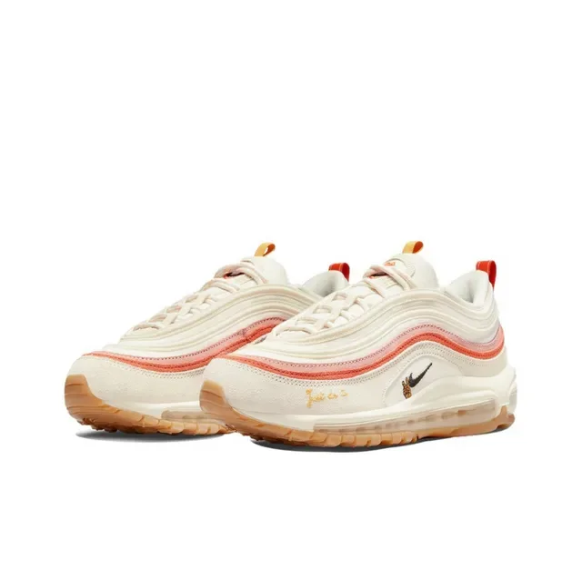 Nike Air Max 97 Off-White Coral Orange Lifestyle Sneakers 5