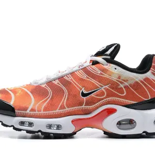 Nike Air Max Plus Orange Wave Pattern Lifestyle Sneakers