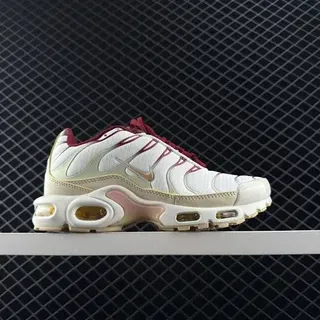 Nike Air Max Plus أبيض بيج مارون حذاء رياضي سميك
