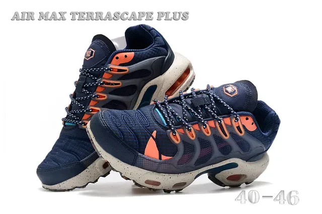 Nike Air Max Terrascape Plus Navy Orange Speckled Sneakers Lifestyle 2