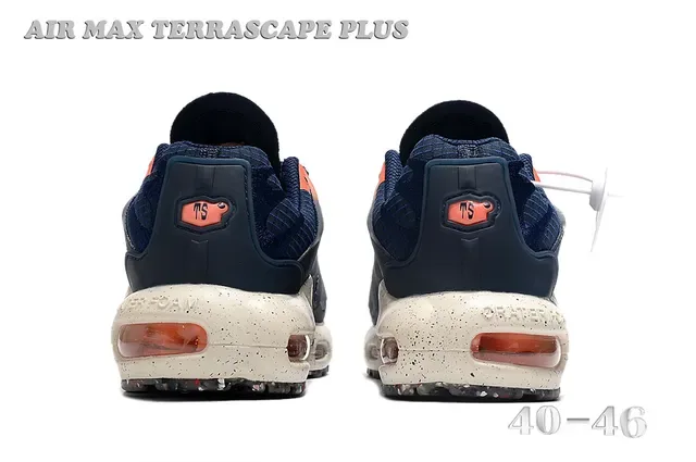 Nike Air Max Terrascape Plus Navy Orange Speckled Sneakers Lifestyle 3