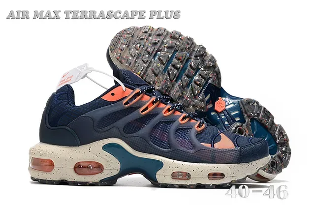 Nike Air Max Terrascape Plus Navy Orange Speckled Sneakers Lifestyle 5