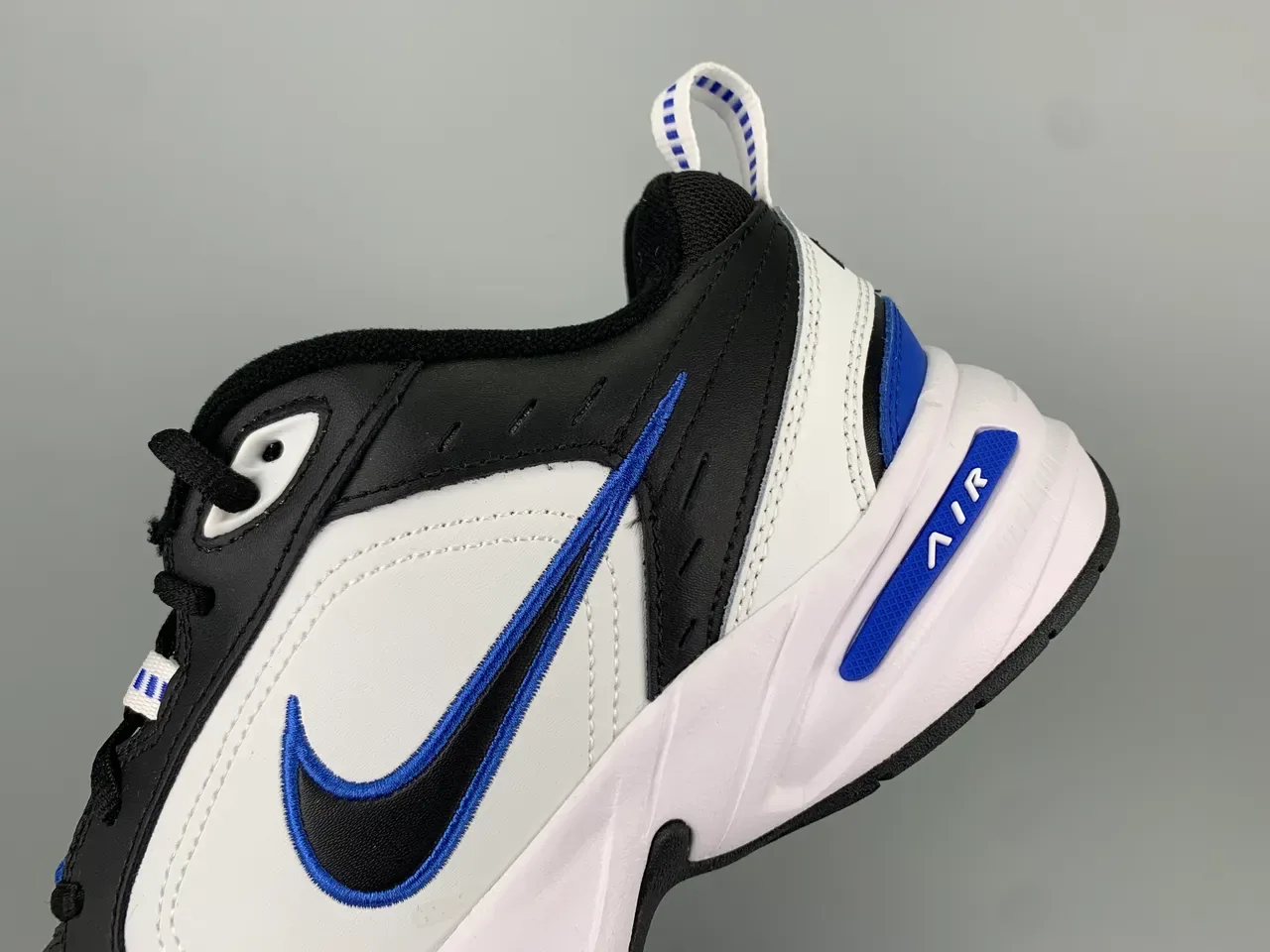 Nike Air Monarch IV White Black Royal Blue Lifestyle Sneakers 6