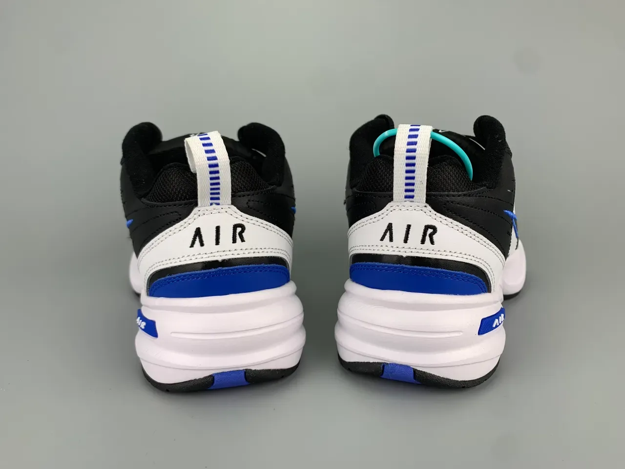 Nike Air Monarch IV White Black Royal Blue Lifestyle Sneakers 7