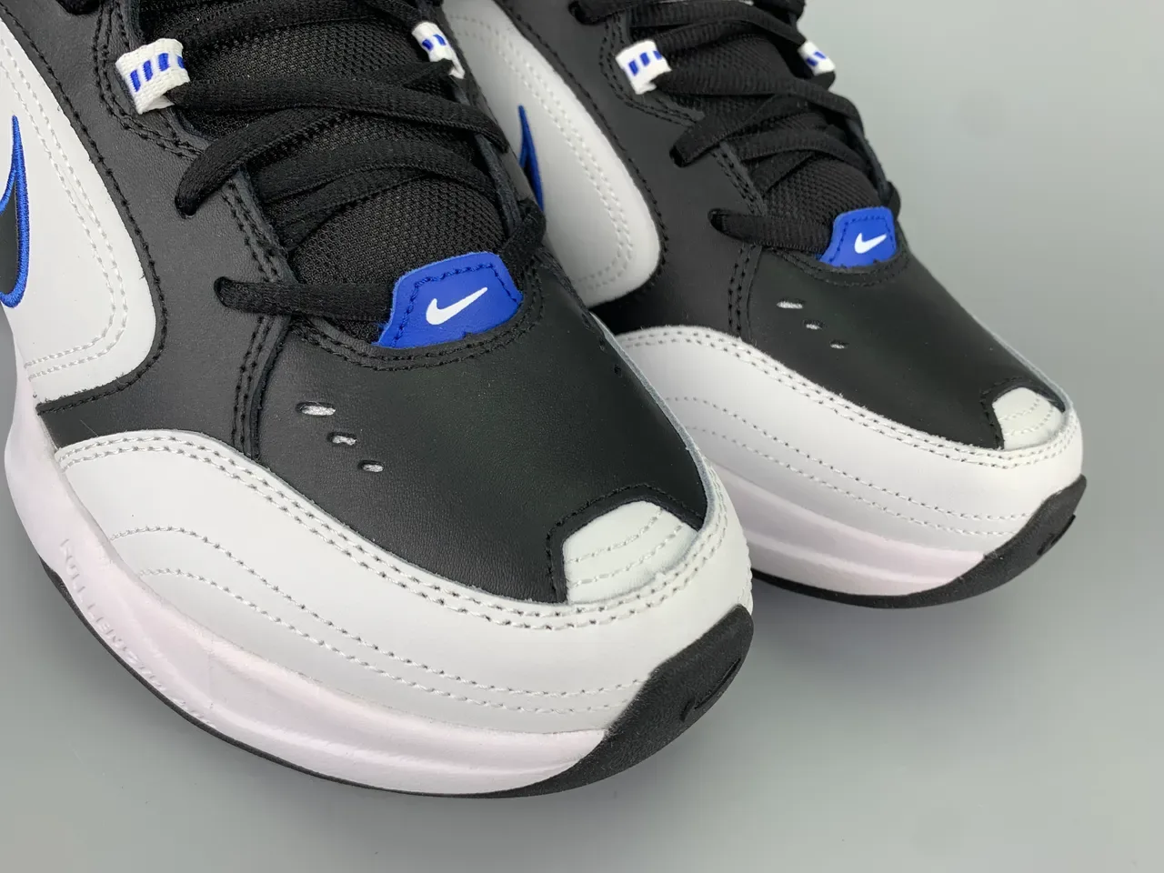 Nike Air Monarch IV White Black Royal Blue Lifestyle Sneakers 9