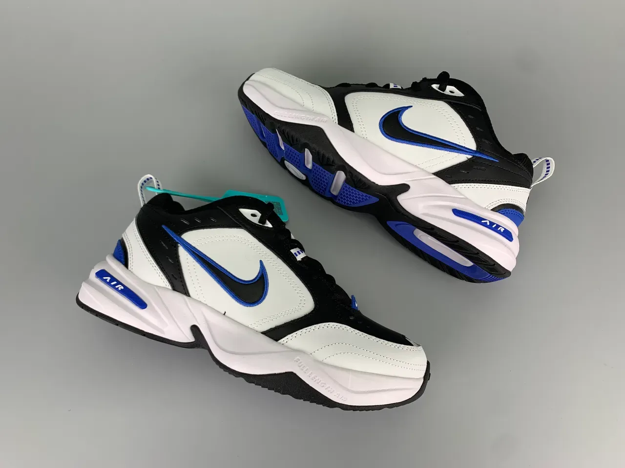 Nike Air Monarch IV White Black Royal Blue Lifestyle Sneakers 10