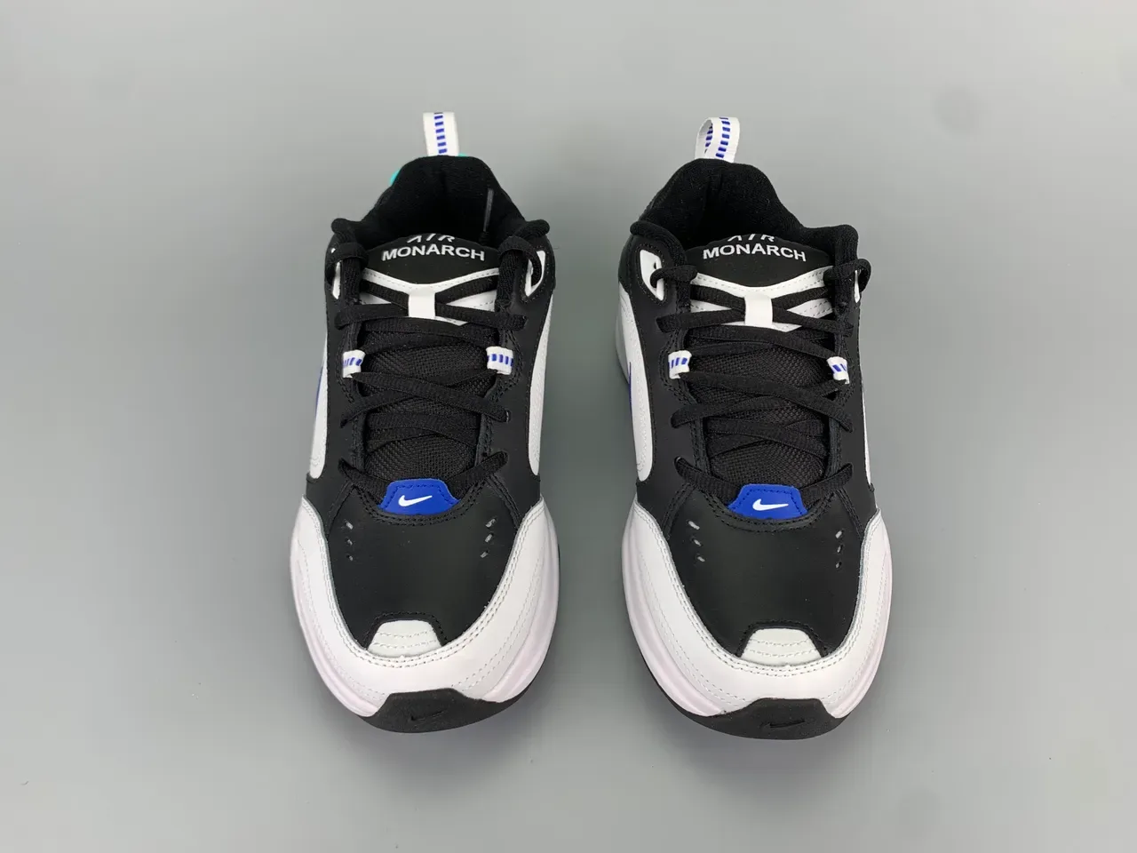 Nike Air Monarch IV White Black Royal Blue Lifestyle Sneakers 11