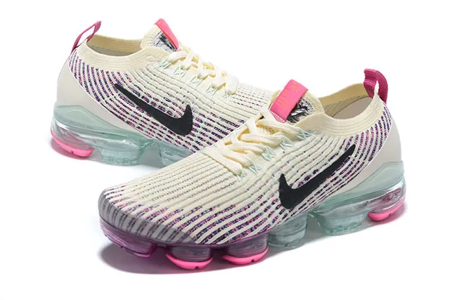 Nike Air VaporMax Beige Pink Flyknit Upper Visible Full-Length Cushioning Lifestyle Sneakers 3