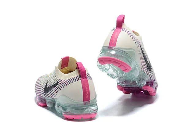 Nike Air VaporMax Beige Pink Flyknit Upper Visible Full-Length Cushioning Lifestyle Sneakers 4