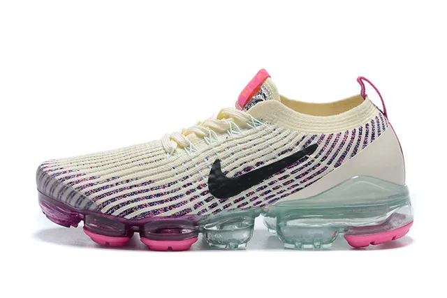 Nike Air VaporMax Beige Pink Flyknit Upper Visible Full-Length Cushioning Lifestyle Sneakers 5