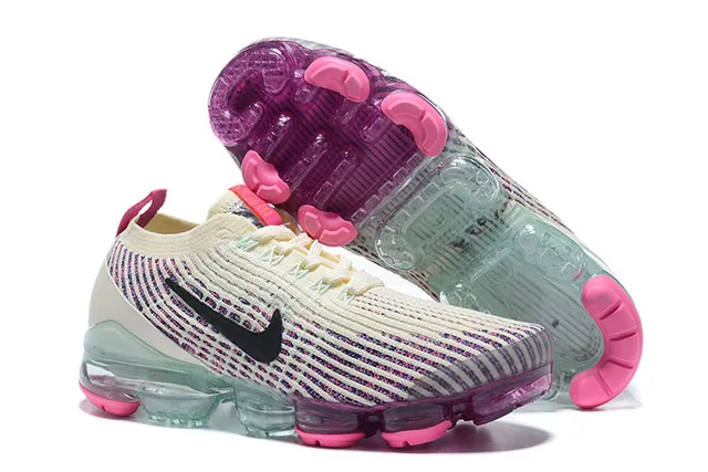 Nike Air VaporMax Beige Pink Flyknit Upper Visible Full-Length Cushioning Lifestyle Sneakers 6