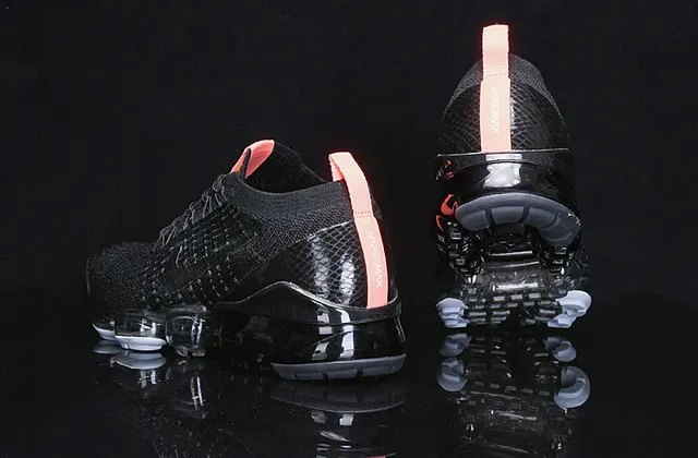 Nike Air VaporMax Noir Orange Or Chaussures de course 9