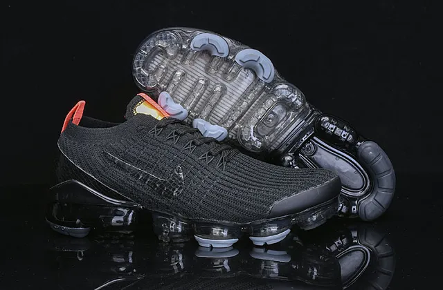 Nike Air VaporMax Noir Orange Or Chaussures de course 12