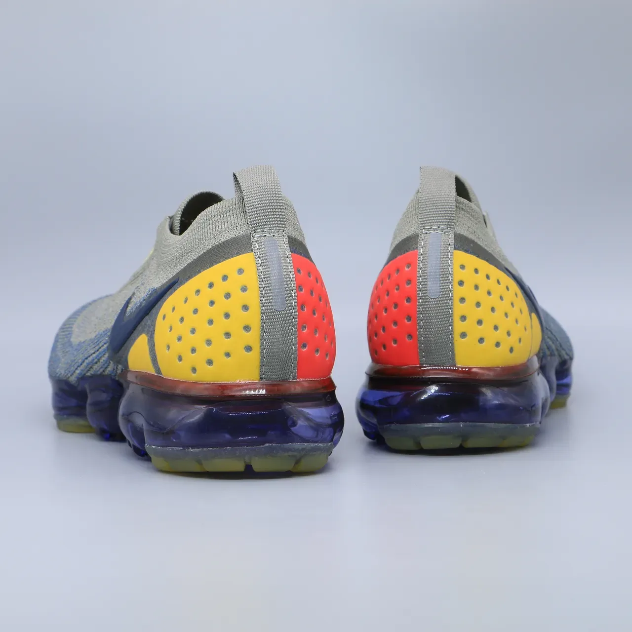 Nike Air VaporMax Flyknit 2 Gris Bleu Jaune Chaussures Lifestyle 6