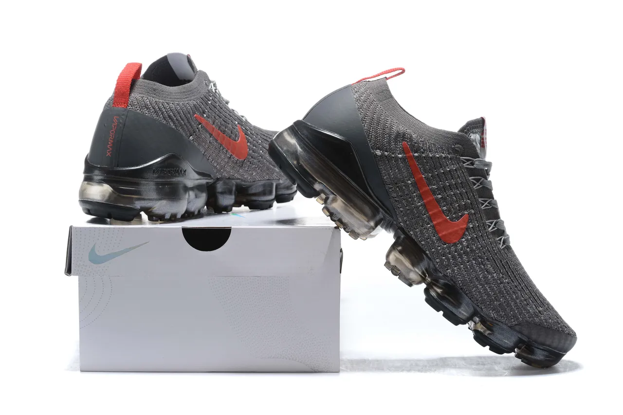 Nike Air VaporMax Plus Gray Red Running Shoes 8