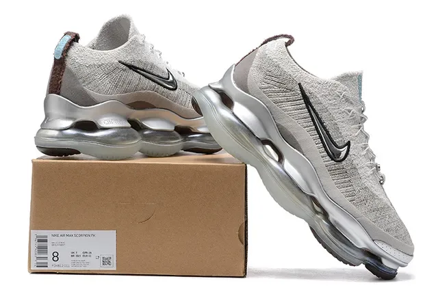 Nike Air VaporMax Plus Light Gray Silver Lifestyle Sneakers 8